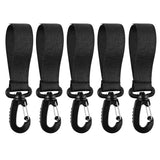 2/5pcs Stroller Hooks Hook Buckle Stroller Hanger Organizer Buckles Clip Aluminum Alloy Carabiner Cart Diaper Bag Shopping Pram