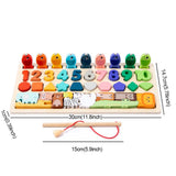 Montessori Wooden Shape & Number Matching Board | Toddler Learning Toy
