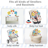 Musical Baby Stroller Arch Travel Car Seat Toy Baby Play Arch Crib Accessory Mobile for Bassinet Pram Activity Arch Bar for Baby