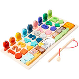 Montessori Wooden Shape & Number Matching Board | Toddler Learning Toy