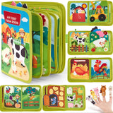 Montessori Quiet Book - Farm Animal Activity Toy with Storytelling for Toddlers, Early Learning Fine Motor Skills