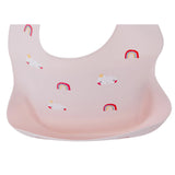 Waterproof Bibs For Kids Feeding Baby Eating Stuff Soft Silicone Babeast Cartoon Printed Adjustable Baby Tasting Feeding Bibs