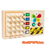 Kids Lights Busy Board Montessori Sensory Toys Switch LED Light Games Activity Board Thinking Education Baby Travel Toys 2-6year