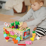 Montessori Wooden Shape Sorter Toy – Animal Matching & Learning Game for Toddlers