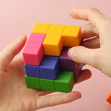 Montessori Soma Cube Puzzle for Kids | 3D Wooden Brain Teaser Toy