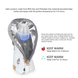 Baby Bottle Warmer Bag Portable Infant Feeding Bottle Aluminum Foil Insulation Outing Stroller Hanging Bag for Storage Cups