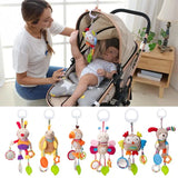 Baby Hanging Toys for 0 3 6 12 Months Rainbow Activity Plush Animal Stroller Toy for Baby Car Seat Crib Travel Sensory Baby Toy