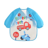 Waterproof EVA Full Sleeve Baby Bibs Children Apron Long Sleeve Feeding Smock Kids Eating Breastplate Infant Scarf Clothing