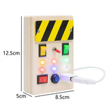 Kids Lights Busy Board Montessori Sensory Toys Switch LED Light Games Activity Board Thinking Education Baby Travel Toys 2-6year