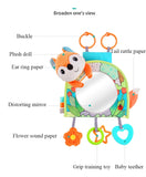 Baby Car Mirror Back Seat Rear View Mirror Cartoon Animal Plush Toys For Baby Rear Facing 6 12 Months Infant Travel Sensory Toys