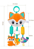 Baby Hanging Toys for 0 3 6 12 Months Rainbow Activity Plush Animal Stroller Toy for Baby Car Seat Crib Travel Sensory Baby Toy