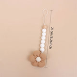 Flower Baby Pacifier Clip Chain Newborn Dummy Nipple Holder Clips BPA Free Cotton Teething Toys Soother Pendant Holder
