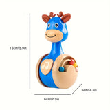 Montessori Baby Tumbler Toy | Roly-Poly Sensory Rattle for Infants