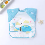 Waterproof EVA Full Sleeve Baby Bibs Children Apron Long Sleeve Feeding Smock Kids Eating Breastplate Infant Scarf Clothing