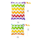 2pcs Set Smooth Zipper Pocket Multi-Scenario Use Can Be Hung Waterproof Reusable Diaper Cover WetBag Washable Yoga Bag