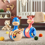 Montessori Baby Tumbler Toy | Roly-Poly Sensory Rattle for Infants