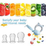 TYRY.HU 4pcs/set Silicone Fruit & Vegetable Feeder for Infants and Toddlers 6-36 months Food Grade Teething & Feeding Pacifier