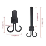 Double Hook Load-bearing Sturdy and Durable 360 Degree Rotating Adjustable Hook and Loop Fasteners Baby Stroller Accessories
