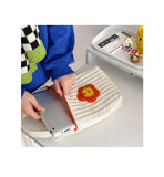 Baby Diaper Bag for Mom Cotton Bear Mommy Bags Nappy Diapers Organizer Zipper Women Handbags Maternity Bag Cartoon Beige Sac