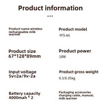 Multifunctional USB Baby Bottle Warmer with Smart Temperature Control Screen High Capacity Feeding Bottle Warmer for Newborns