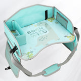 Vehicle-mounted Painting Board Waterproof Child Travel Tray for Car Seat Portable Safety Seat Storage Mesh Pocket Large Capacity