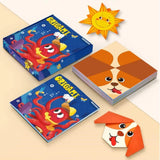 Baby Craft Toys Cartoon Animal Origami Paper Cutting Book Kids Paper Cut Puzzle Early Learning Educational Toys Gifts