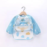 Waterproof EVA Full Sleeve Baby Bibs Children Apron Long Sleeve Feeding Smock Kids Eating Breastplate Infant Scarf Clothing