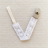 Baby Lace Fabric Pacifier Chain Pacifier Clip Fashionable Fabric and Plastic Pacifier Holder Tether Toy