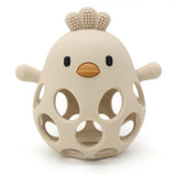 1PC Baby Silicone Teether Toys Cartoon Chick Shape Baby Toys Hollow Out Baby Care Equipment Chewing Training Baby Products