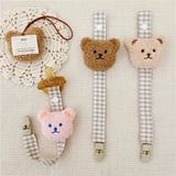 Baby Pacifier Clip Chain Cute Cartoon Bear Soother Pacifier Rope Clips Infant Feeding Strap Nipple Holder Babies Accessories