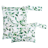 2pcs Set Smooth Zipper Pocket Multi-Scenario Use Can Be Hung Waterproof Reusable Diaper Cover WetBag Washable Yoga Bag