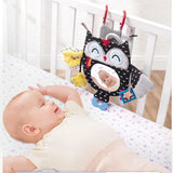 Baby Car Mirror Back Seat Rear View Mirror Cartoon Animal Plush Toys For Baby Rear Facing 6 12 Months Infant Travel Sensory Toys