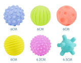 6Pcs Textured Multi Ball Set Develop Tactile Senses Toy Baby Touch Hand Ball Toys Training Ball Massage Soft Balls Kids Gifts