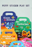 Children DIY Sticker Book Bubble Scene Sticker Jelly Paste Toy Kids Portable Reusable Quiet Busy Paste A Book