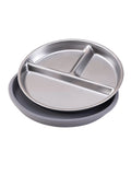 Color Kids 1PCS Stainless Steel Plate Detachable Suction Dishes Baby Feeding Sucker Bowl Food Grade Silicone Food Tray Tableware