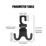 2 Pcs Car Seat Headrest Double Hook Hook Car Multifunctional Durable Bracket for Bicycle Handbag High Power Stroller Hook