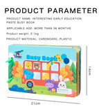 1pc Enlightenment Busy Book Paper Pasting Book Operation Board Baby Learning Children's Quiet Picture Books