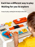 Wooden Montessori Busy Board Toy | Sensory Activity Board for Toddlers