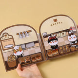 Paper Waffle Quiet Book Colorful Fried Chicken Cartoon Busy Book Convenience Store Handmade Toy Snack Bar Sticker Game