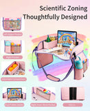 Vehicle-mounted Painting Board Waterproof Child Travel Tray for Car Seat Portable Safety Seat Storage Mesh Pocket Large Capacity