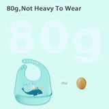 Waterproof Silicone Baby Bibs – Adjustable & Cute Printed Design for Girls & Boys, Soft Leak-Proof Feeding Bibs, BPA-Free & Dis