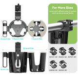 Stroller Cup Holder With Phone Holder Bike Cup Holder Universal Cup Holder For Baby Strollers 3-in-1 Cup Phone Holder For Bike