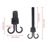 Double Hook Baby Stroller Hanger 360-degree Rotation Adjustment Cart Hook and Loop Fastener Stroller Accessories