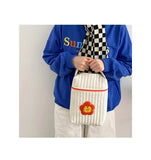 Baby Diaper Bag for Mom Cotton Bear Mommy Bags Nappy Diapers Organizer Zipper Women Handbags Maternity Bag Cartoon Beige Sac