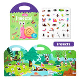 Early Childhood Education Scene Sticker Book Focus Cultivation Quiet Sticker Book Enlightenment Puzzle Cognitive Sticker Book