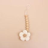 Flower Baby Pacifier Clip Chain Newborn Dummy Nipple Holder Clips BPA Free Cotton Teething Toys Soother Pendant Holder