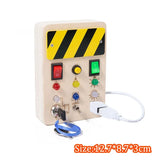 Kids Lights Busy Board Montessori Sensory Toys Switch LED Light Games Activity Board Thinking Education Baby Travel Toys 2-6year
