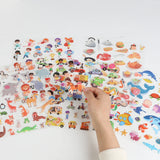 Children DIY Sticker Book Bubble Scene Sticker Jelly Paste Toy Kids Portable Reusable Quiet Busy Paste A Book