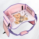 Vehicle-mounted Painting Board Waterproof Child Travel Tray for Car Seat Portable Safety Seat Storage Mesh Pocket Large Capacity