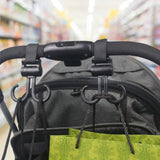 Double Hook Load-bearing Sturdy and Durable 360 Degree Rotating Adjustable Hook and Loop Fasteners Baby Stroller Accessories